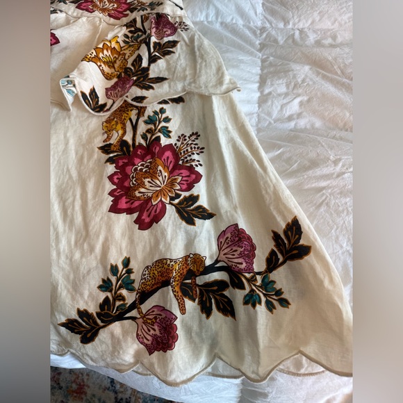 Farm Rio Sand Leopard and flowers dress NWOT - Picture 9 of 9